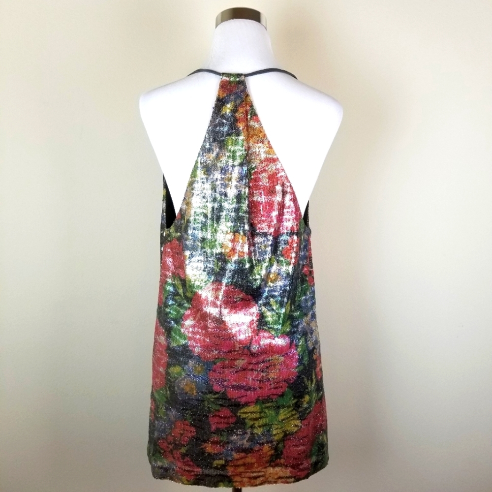 FREE PEOPLE Tangier Floral Sequin Mini Dress Small - Picture 6 of 9